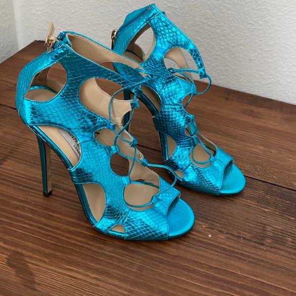 Jimmy Choo Shoes - Gorgeous metallic blue Jimmy Choo heels